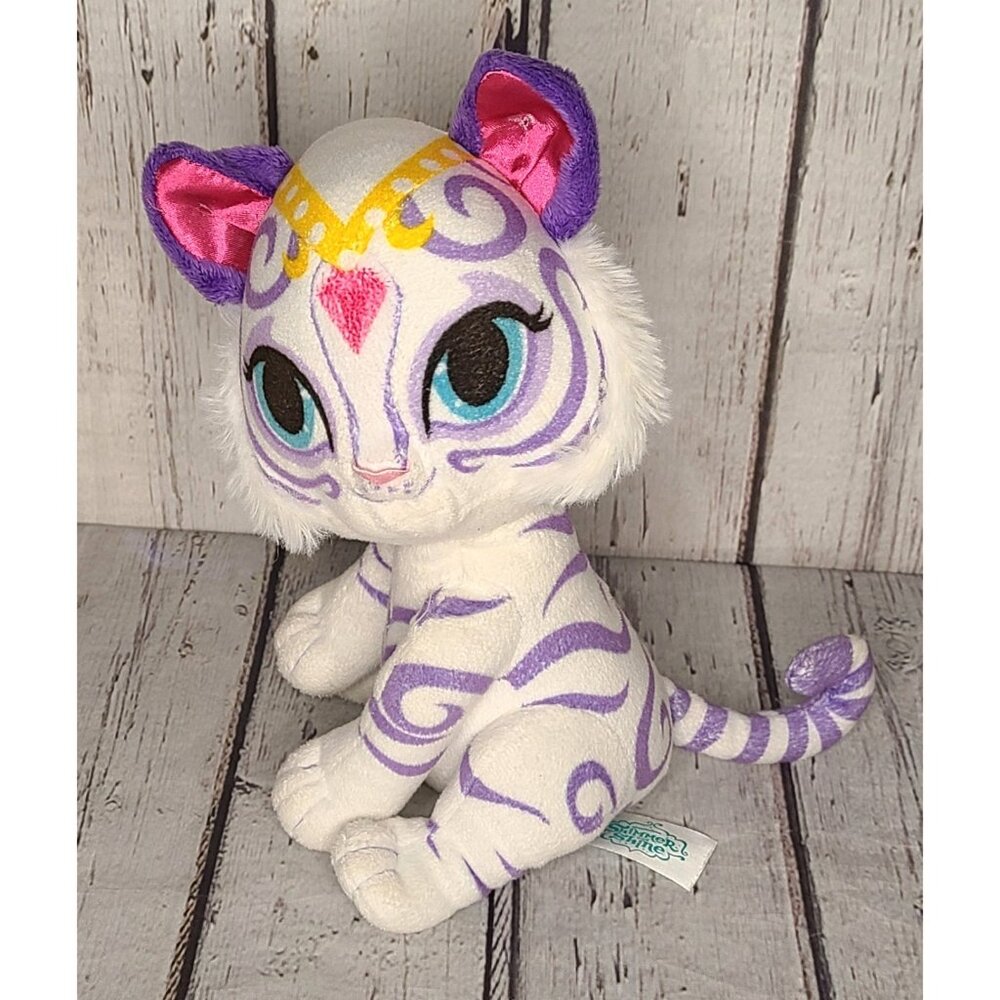 7" 2016 Nickelodeon Shimmer & Shine Nahal White Tiger Stuffed Plush Fisher-Price
